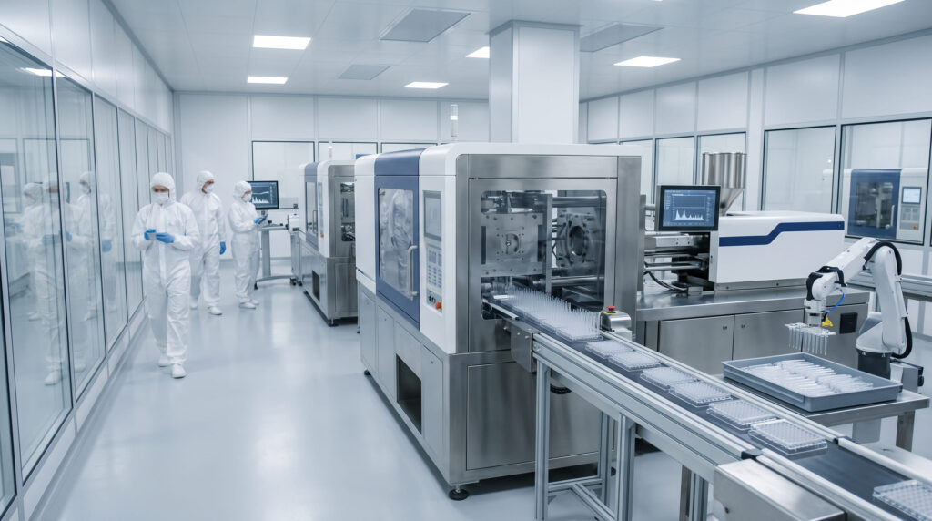 State-of-the-art cleanroom facility of Pipar Med, the leading Medical laboratory plastics manufacturer Turkey.